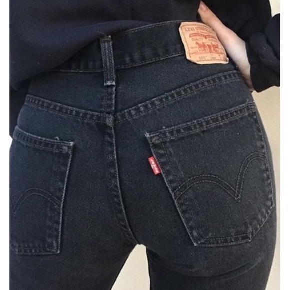 Levi's Denim - Black Levi’s mom jeans vintage wedgie rare small